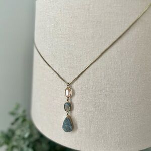 Long gemstone/crystal necklace